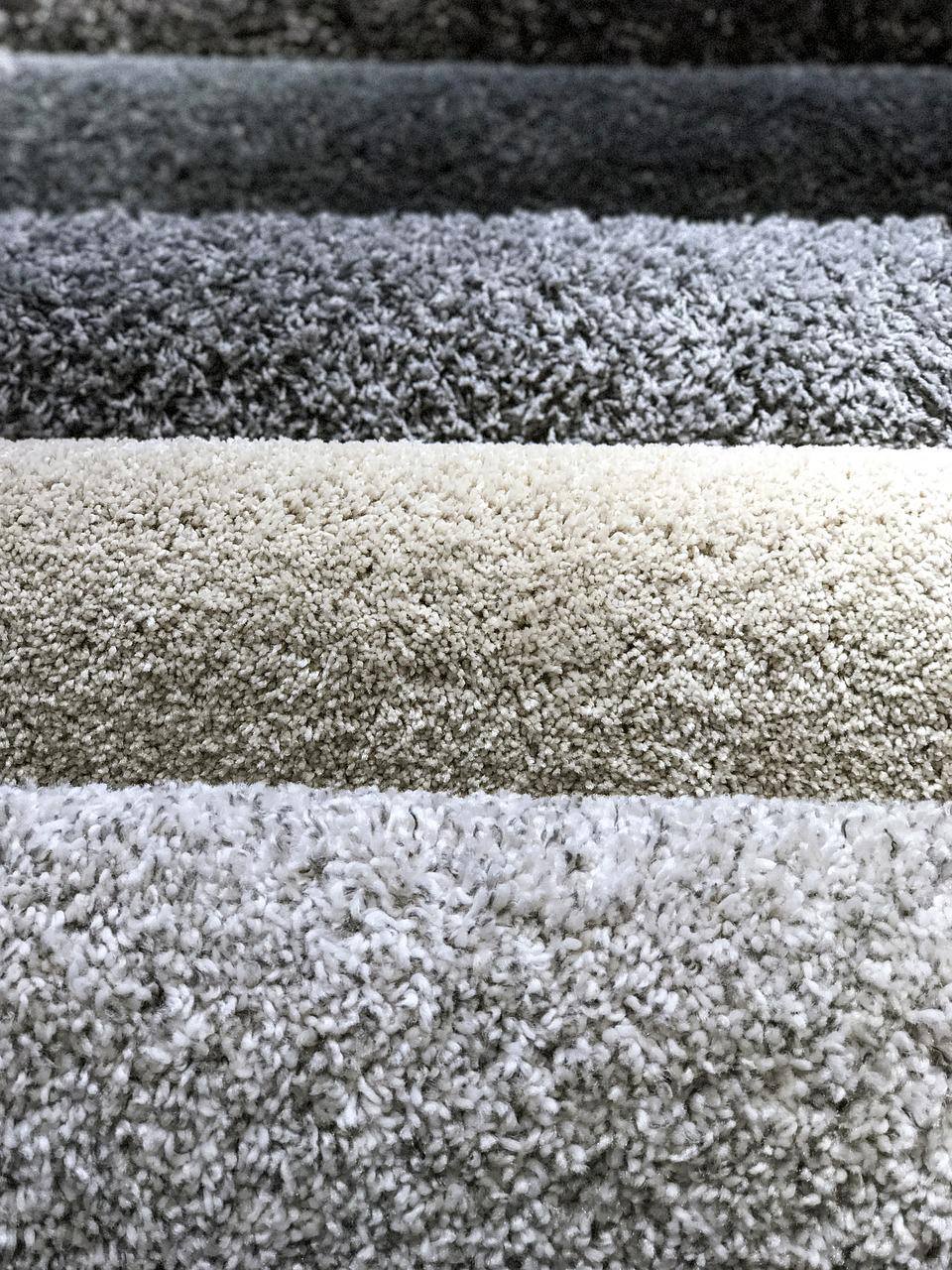 This image shows new carpeting in a variety of colors.
